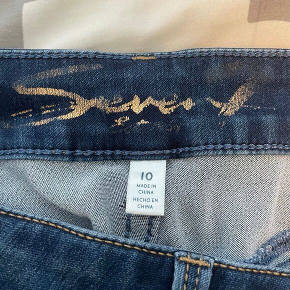 Seven7 Jeans Blue Booty Shaper High Rise Legging Dark Wash Denim Size 10 - Picture 7 of 11